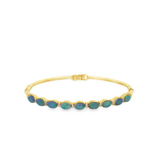 18k-yellow-gold-opal-diamond-bangle-bracelet