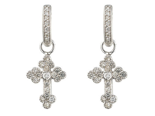 18K White Gold Diamond Tiny Guinevere Earring Charms (0.38ct)