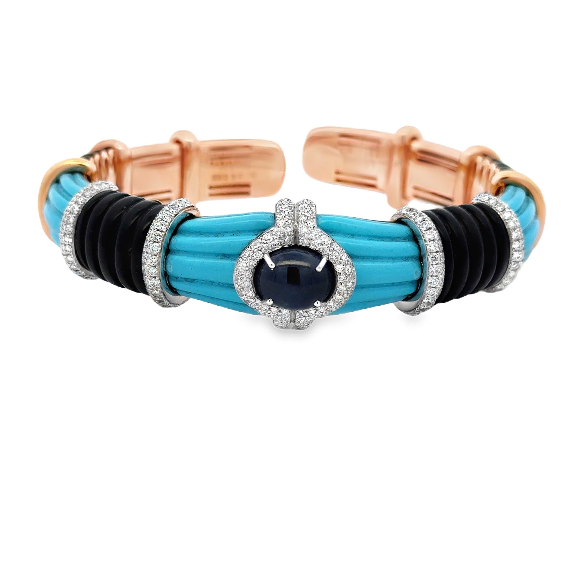 18k-rose-gold-turquoise-diamond-bangle-bracelet-3-97ct-diamonds-