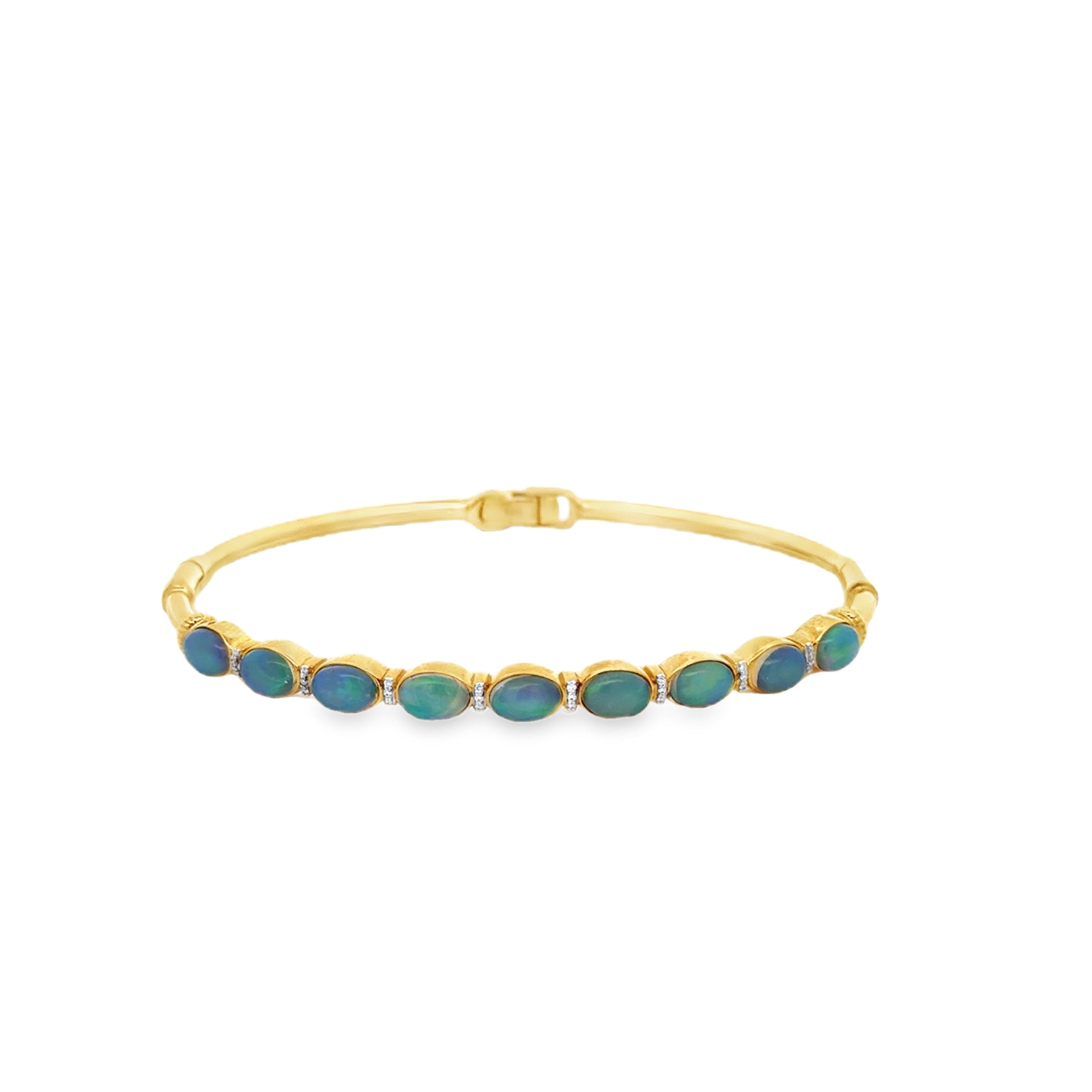 18k-yellow-gold-opal-diamond-bangle-bracelet