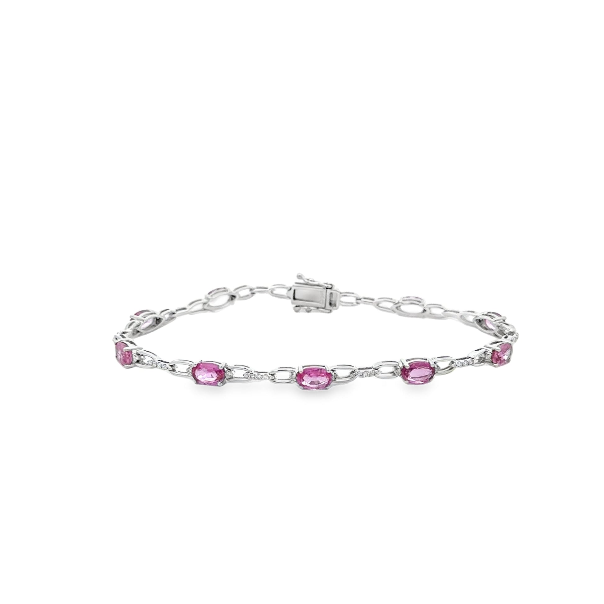 14k-white-gold-pink-sapphire-bracelet