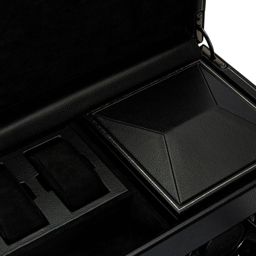 Wolf British Racing Double Watch Winder with Storage 792202
